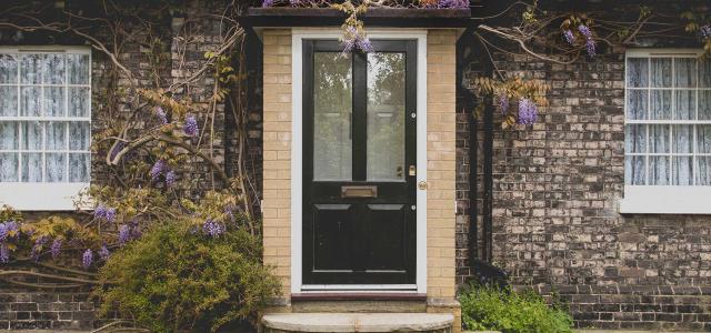 Door of a house.